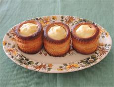 Vol au Vent rellenos de brandada de bacalao