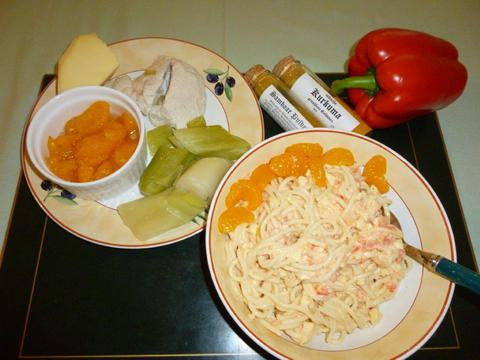 Indischer Geflügel-Nudel-Salat