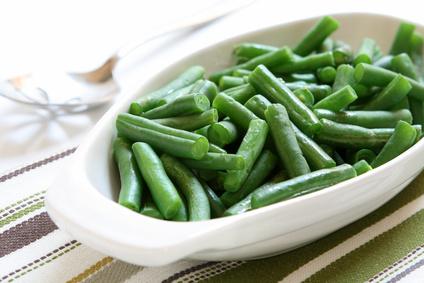 haricots verts surgelés à la vapeur