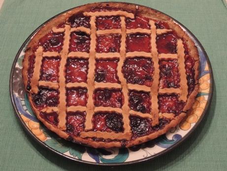 Tarta de mermelada de fresa