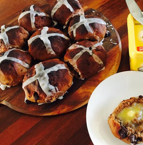 Mocha Hot-cross Buns