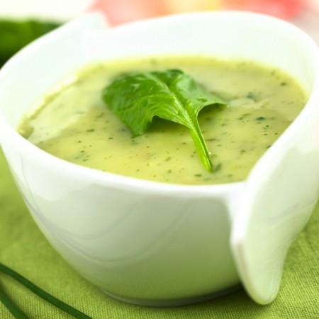 Cauliflower and spinach soup