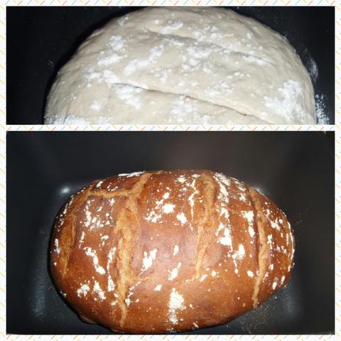 French mixed bread in a roaster