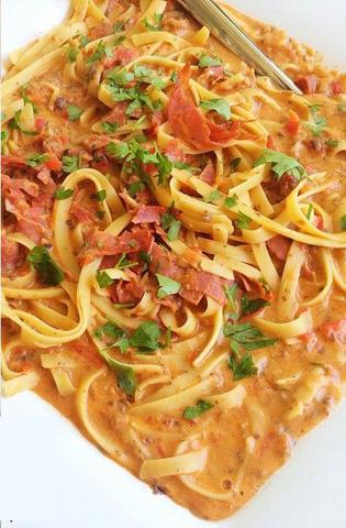 Creamy Tomato & Chorizo Linguine Pasta