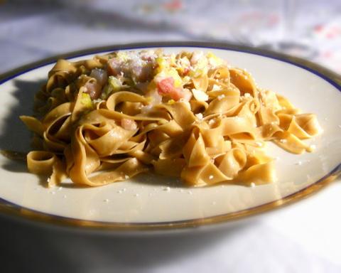 Leek and Pancetta Sauce (ideal for Chestnut Tagliatelle)