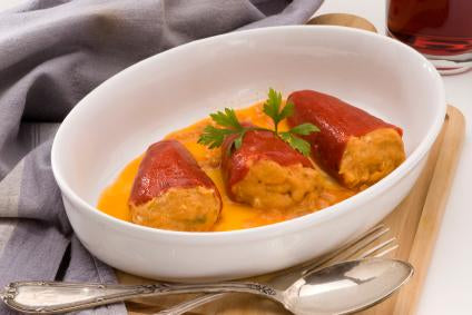 Pimientos rellenos de bacalao
