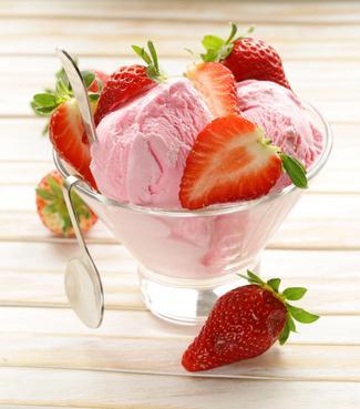 GELADO CREMOSO DE MORANGO