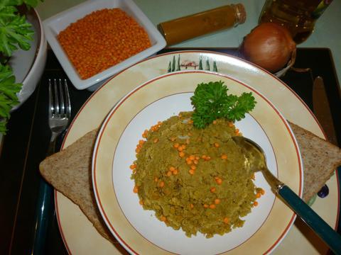 Rote-Linsen-Brotaufstrich