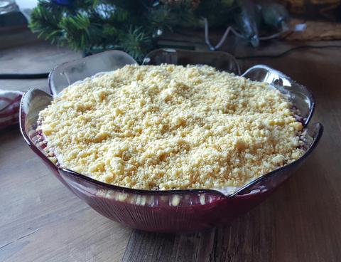 Quarkschicht Dessert mit Kirschen