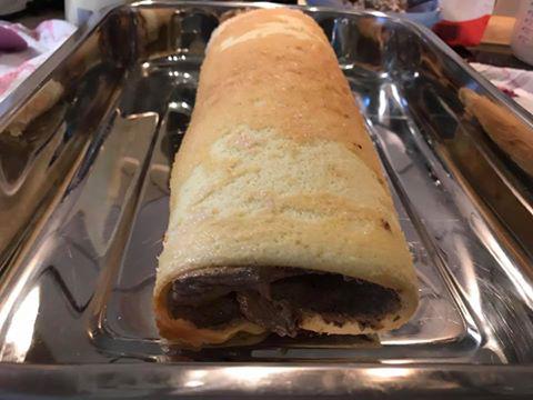 Mocha sponge roll