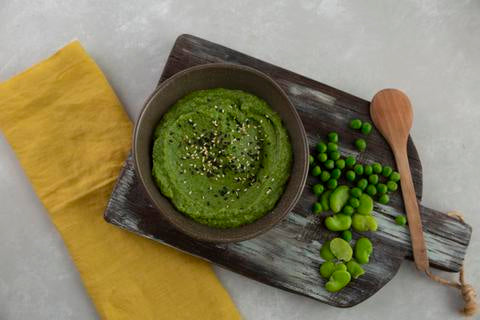 PEAS, BEAN AND COCONUT MILK PUREE
