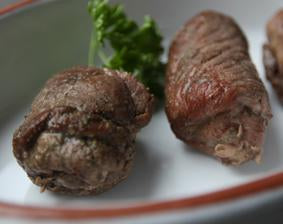 Beef Roulades with Ham and Gherkins Filling
